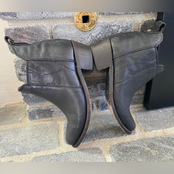 Liberty Black Handmade in Mexico black leather booties Size 6 - Picture 5 of 15